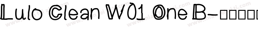 Lulo Clean W01 One B字体转换